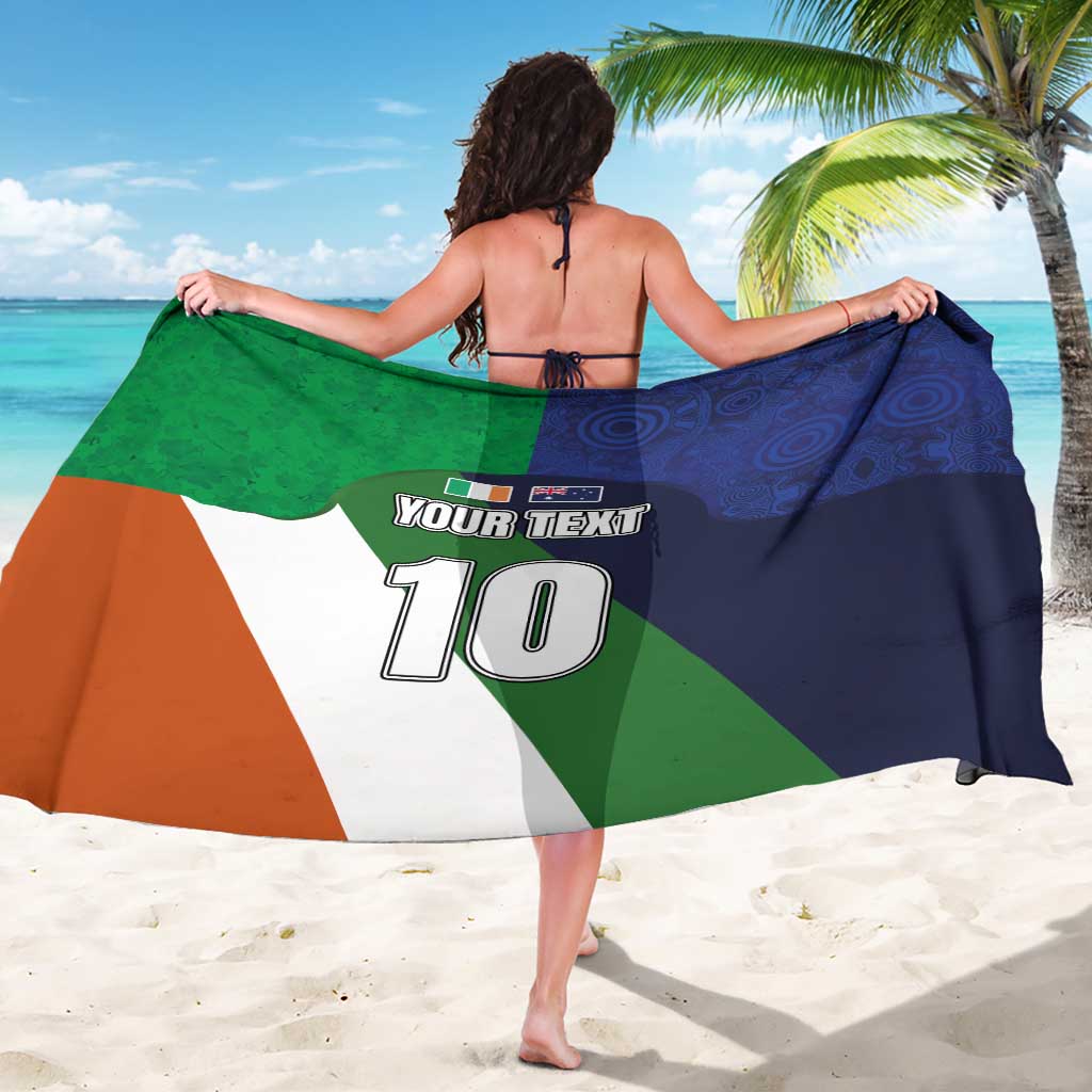 Custom Ireland and Australia Sarong Shamrocks and Aboriginal Art