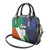 Custom Ireland and Australia Shoulder Handbag Shamrocks and Aboriginal Art