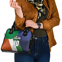 Custom Ireland and Australia Shoulder Handbag Shamrocks and Aboriginal Art