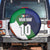 Custom Ireland and Australia Spare Tire Cover Shamrocks and Aboriginal Art