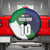Custom Ireland and Australia Spare Tire Cover Shamrocks and Aboriginal Art