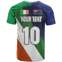 Custom Ireland and Australia T Shirt Shamrocks and Aboriginal Art