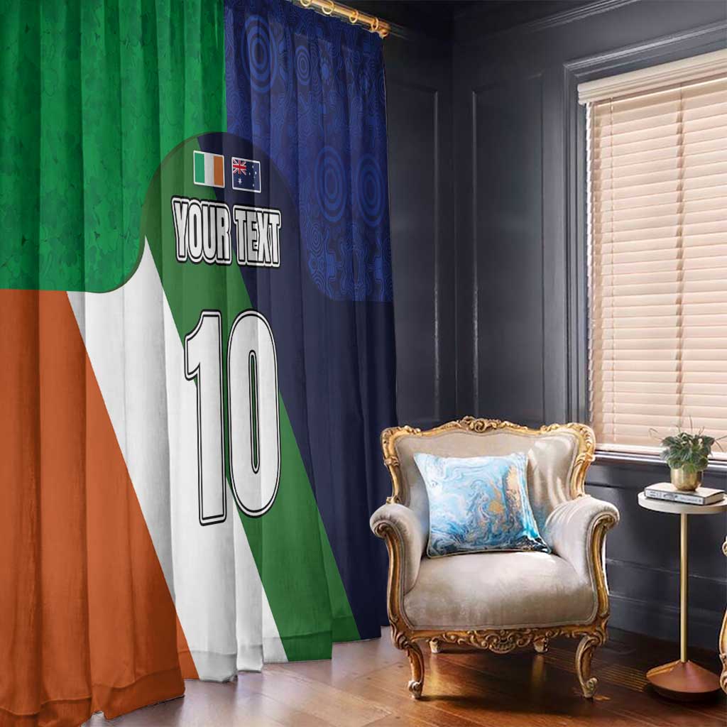 Custom Ireland and Australia Window Curtain Shamrocks and Aboriginal Art