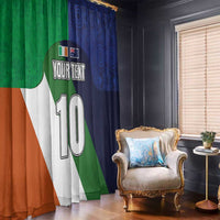 Custom Ireland and Australia Window Curtain Shamrocks and Aboriginal Art