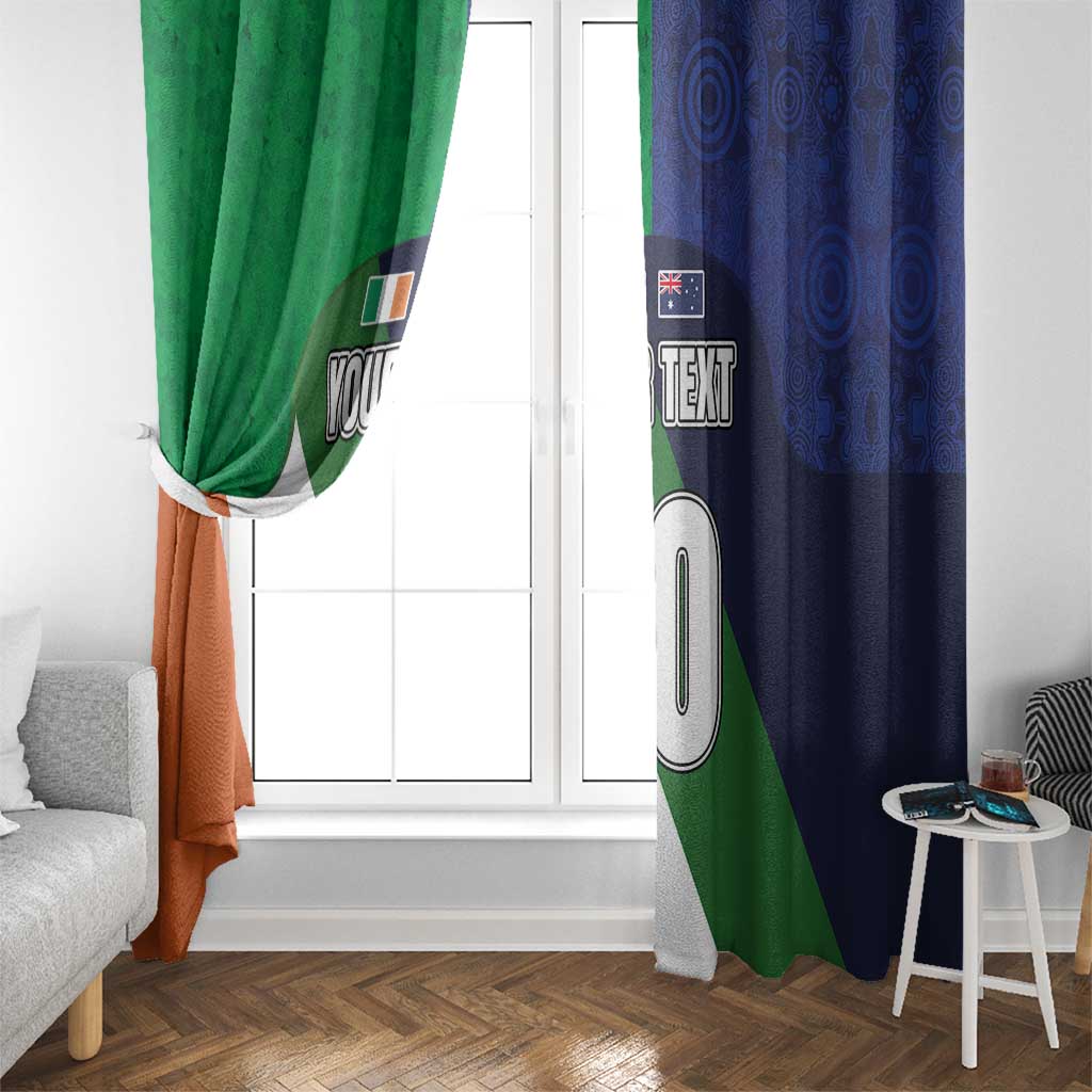 Custom Ireland and Australia Window Curtain Shamrocks and Aboriginal Art
