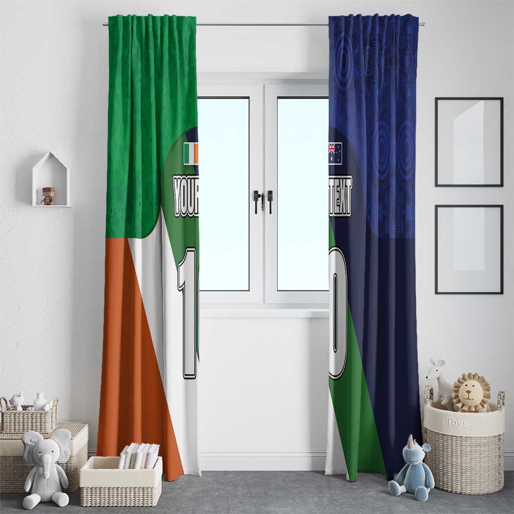 Custom Ireland and Australia Window Curtain Shamrocks and Aboriginal Art