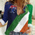 Custom Ireland and Australia Women Casual Shirt Shamrocks and Aboriginal Art