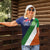 Custom Ireland and Australia Women Polo Shirt Shamrocks and Aboriginal Art