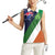 Custom Ireland and Australia Women Sleeveless Polo Shirt Shamrocks and Aboriginal Art