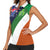 Custom Ireland and Australia Women Sleeveless Polo Shirt Shamrocks and Aboriginal Art