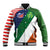 Custom Ireland and United States Baseball Jacket Shamrocks and American Flag Style