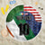 Custom Ireland and United States Beach Blanket Shamrocks and American Flag Style