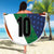 Custom Ireland and United States Beach Blanket Shamrocks and American Flag Style