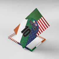 Custom Ireland and United States Canvas Wall Art Shamrocks and American Flag Style