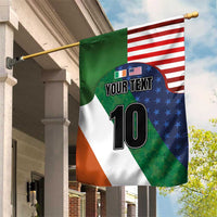 Custom Ireland and United States Garden Flag Shamrocks and American Flag Style