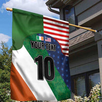 Custom Ireland and United States Garden Flag Shamrocks and American Flag Style