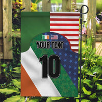 Custom Ireland and United States Garden Flag Shamrocks and American Flag Style