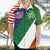 Custom Ireland and United States Hawaiian Shirt Shamrocks and American Flag Style