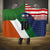 Custom Ireland and United States Hooded Blanket Shamrocks and American Flag Style