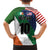 Custom Ireland and United States Kid Hawaiian Shirt Shamrocks and American Flag Style