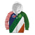 Custom Ireland and United States Kid Hoodie Shamrocks and American Flag Style