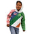Custom Ireland and United States Kid Hoodie Shamrocks and American Flag Style