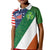 Custom Ireland and United States Kid Polo Shirt Shamrocks and American Flag Style
