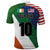 Custom Ireland and United States Polo Shirt Shamrocks and American Flag Style