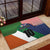 Custom Ireland and United States Rubber Doormat Shamrocks and American Flag Style