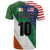 Custom Ireland and United States T Shirt Shamrocks and American Flag Style