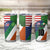 Custom Ireland and United States Tumbler Cup Shamrocks and American Flag Style