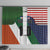 Custom Ireland and United States Window Curtain Shamrocks and American Flag Style
