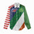 Custom Ireland and United States Women Casual Shirt Shamrocks and American Flag Style