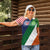 Custom Ireland and United States Women Polo Shirt Shamrocks and American Flag Style