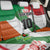 Custom Ireland and England Back Car Seat Cover Celtic Shanrocks and Roses with Red Cross