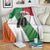 Custom Ireland and England Blanket Celtic Shanrocks and Roses with Red Cross