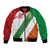 Custom Ireland and England Bomber Jacket Celtic Shanrocks and Roses with Red Cross
