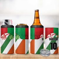 Custom Ireland and England 4 in 1 Can Cooler Tumbler Celtic Shanrocks and Roses with Red Cross