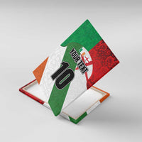 Custom Ireland and England Canvas Wall Art Celtic Shanrocks and Roses with Red Cross