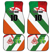 Custom Ireland and England Car Mats Celtic Shanrocks and Roses with Red Cross