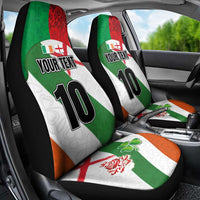 Custom Ireland and England Car Seat Cover Celtic Shanrocks and Roses with Red Cross