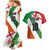Custom Ireland and England Couples Matching Mermaid Dress and Hawaiian Shirt Celtic Shanrocks and Roses with Red Cross