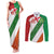 Custom Ireland and England Couples Matching Tank Maxi Dress and Long Sleeve Button Shirt Celtic Shanrocks and Roses with Red Cross