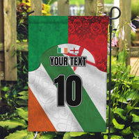 Custom Ireland and England Garden Flag Celtic Shanrocks and Roses with Red Cross