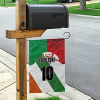 Custom Ireland and England Garden Flag Celtic Shanrocks and Roses with Red Cross