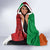 Custom Ireland and England Hooded Blanket Celtic Shanrocks and Roses with Red Cross