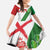 Custom Ireland and England Kid Short Sleeve Dress Celtic Shanrocks and Roses with Red Cross