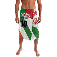 Custom Ireland and England Lavalava Celtic Shanrocks and Roses with Red Cross