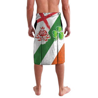 Custom Ireland and England Lavalava Celtic Shanrocks and Roses with Red Cross