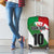 Custom Ireland and England Luggage Cover Celtic Shanrocks and Roses with Red Cross